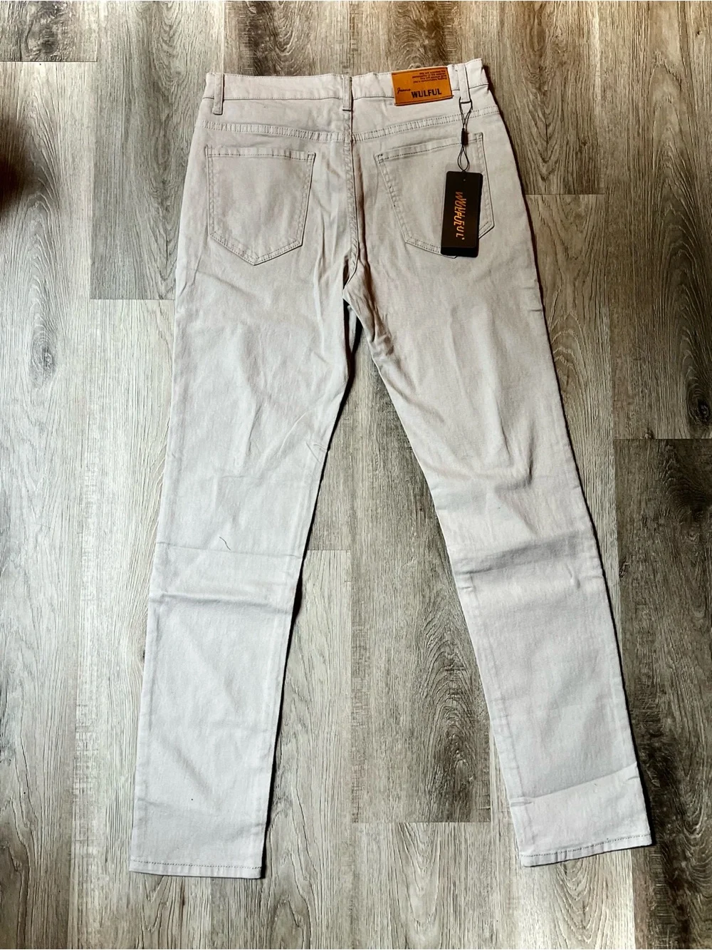 Men’s Grey Distressed Skinny Stretch Denim by WULFUL; Size 32 -NWT Discontinued!